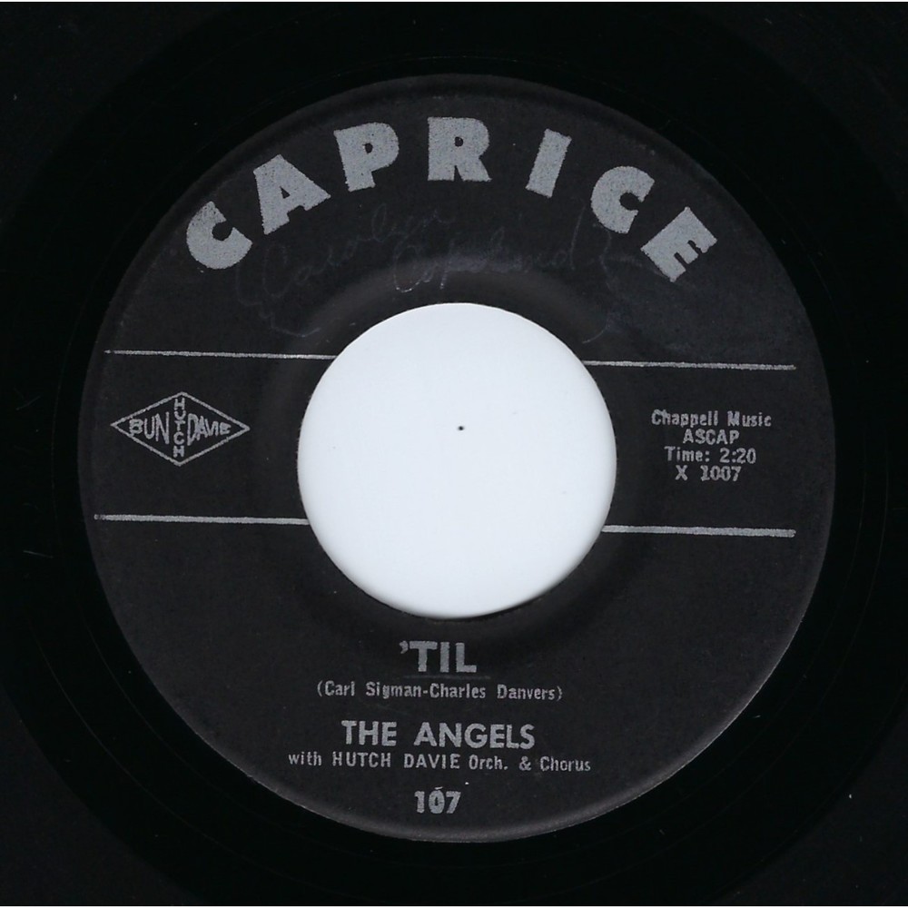The Angles 45 'Til / A Moment Ago on Caprice VG Teen Rock